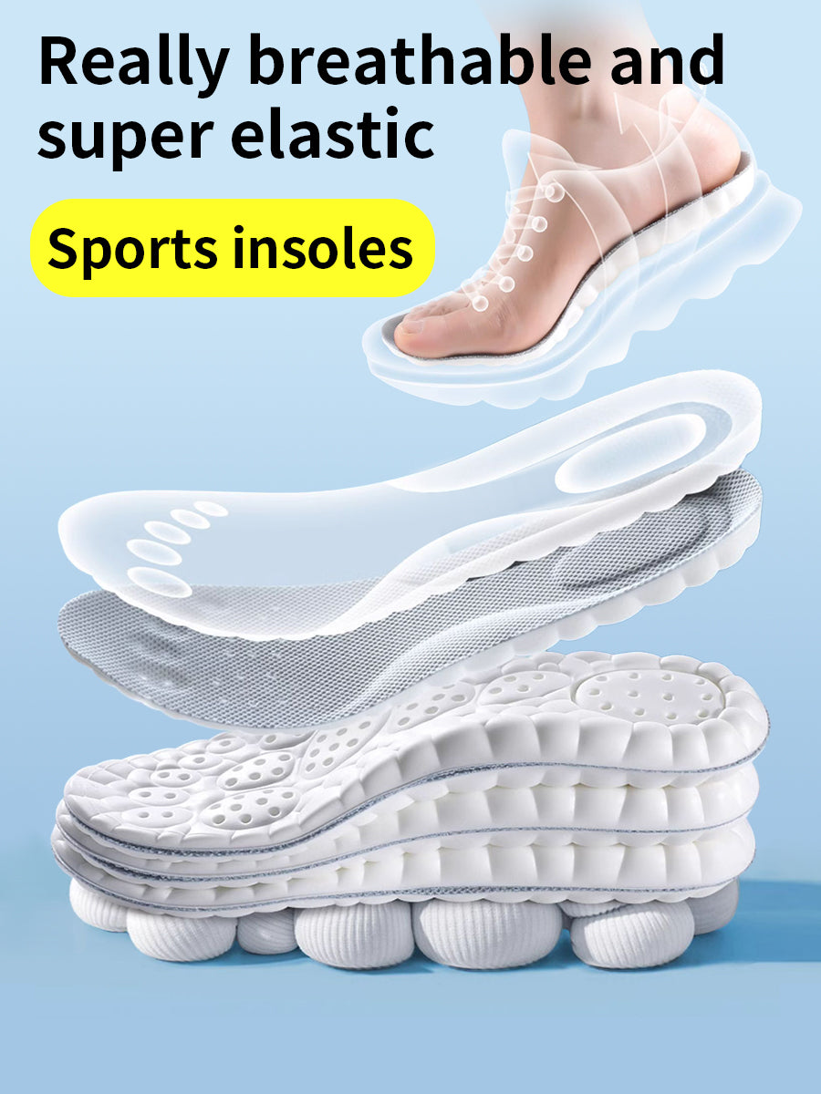 1 Pair-Unisex Sports Insoles Anti-Fatigue Ultra-Soft Cushioning and Lasting Comfort For long standing