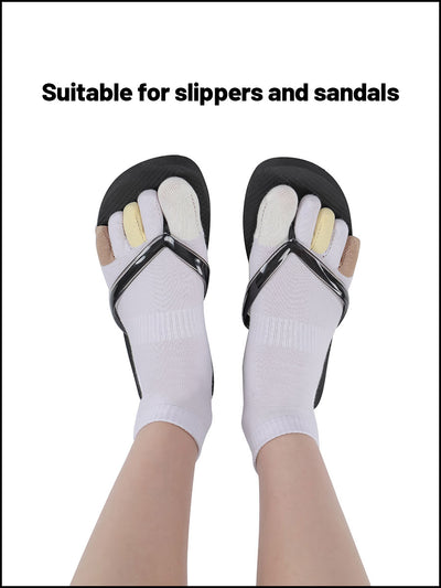 Premium-"6 Pairs"-Women's Five-toe Low cut Ankle Socks Organic Cotton