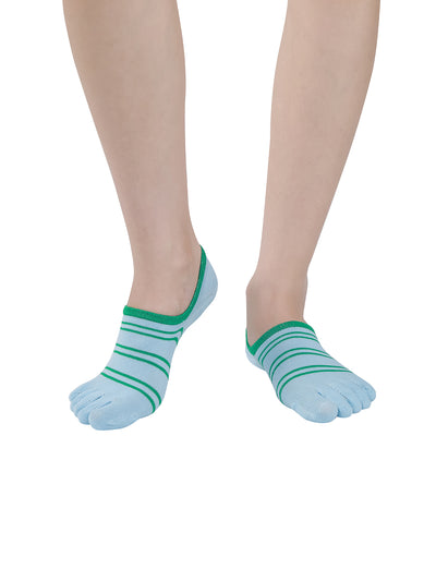Premium-"6 Pairs"-Women's Five-toe No Show Socks Organic Cotton
