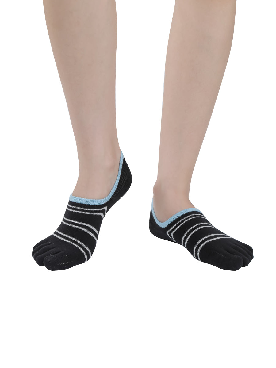 Premium-"6 Pairs"-Women's Five-toe No Show Socks Organic Cotton