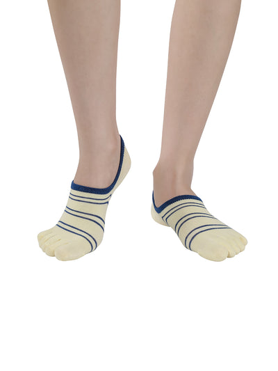 Premium-"6 Pairs"-Women's Five-toe No Show Socks Organic Cotton