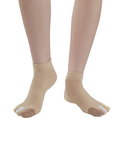 Premium-"6 Pairs"-Women's Five-toe Low cut Ankle Socks Organic Cotton