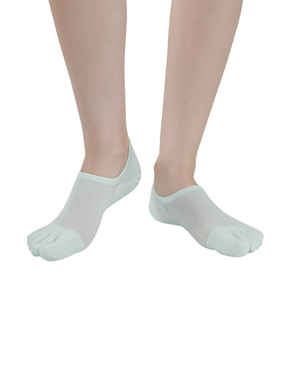 Premium-"6 Pairs"-Women's Five-toe Anti-slip No Show Socks Organic Cotton