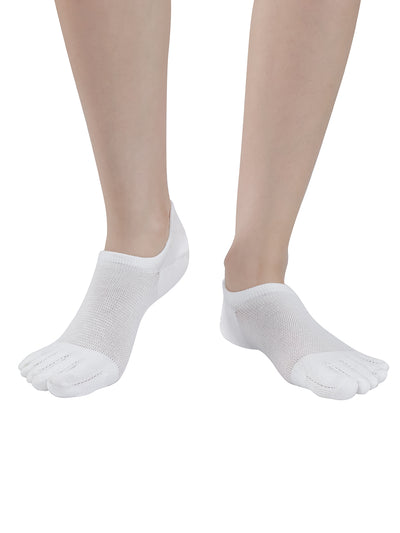 Premium-"6 Pairs"-Women's Five-toe Anti-slip No Show Socks Organic Cotton