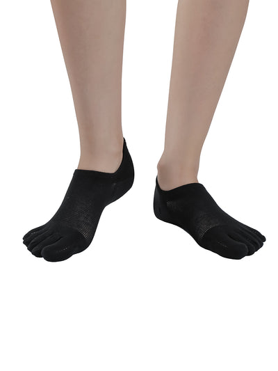 Premium-"6 Pairs"-Women's Five-toe Anti-slip No Show Socks Organic Cotton