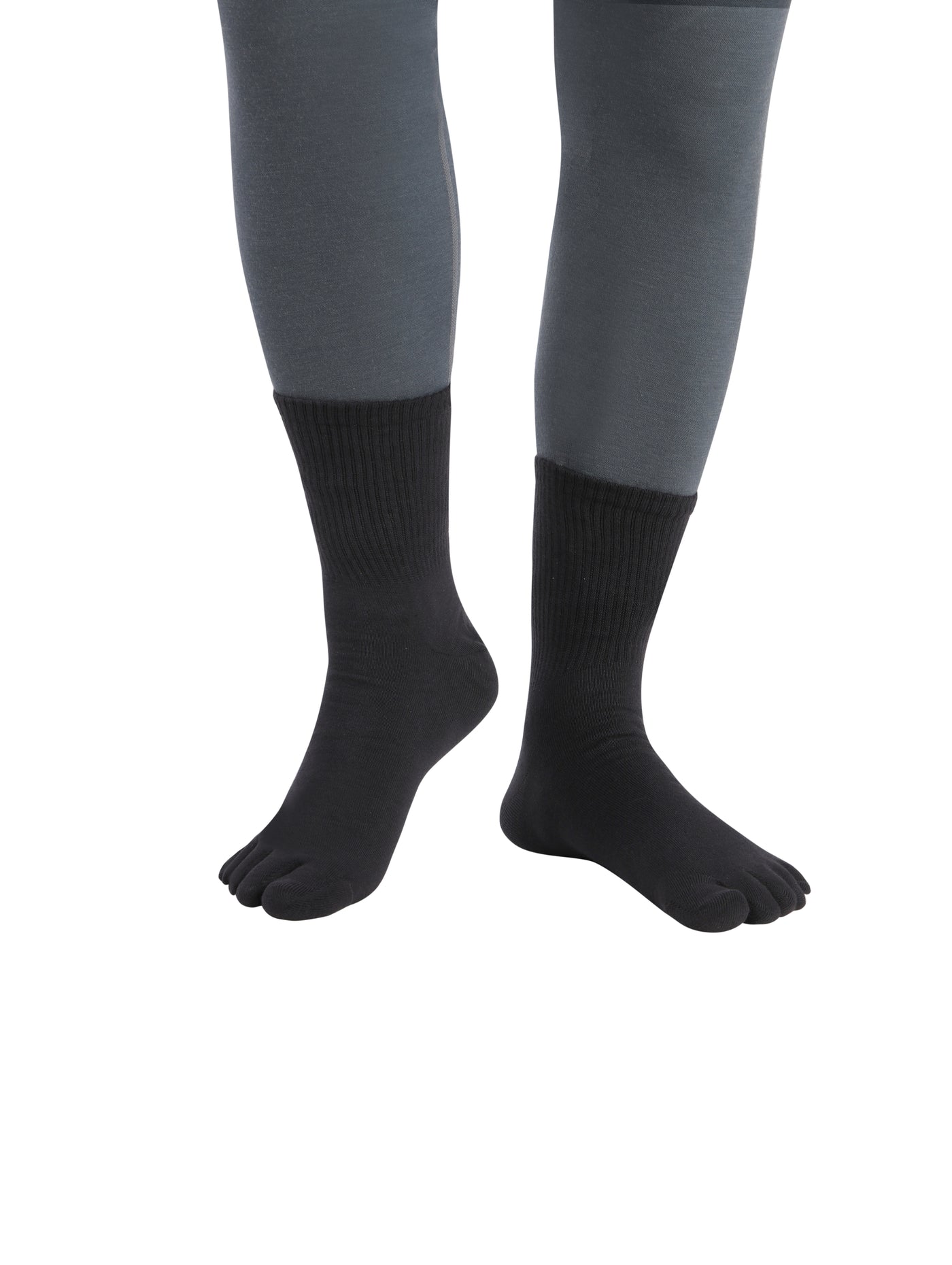 Premium-"6 Pairs"-Men's Five Toe Crew Socks Organic Cotton