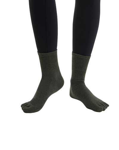 Premium-"6 Pairs"-Women's Five-toe Crew Socks