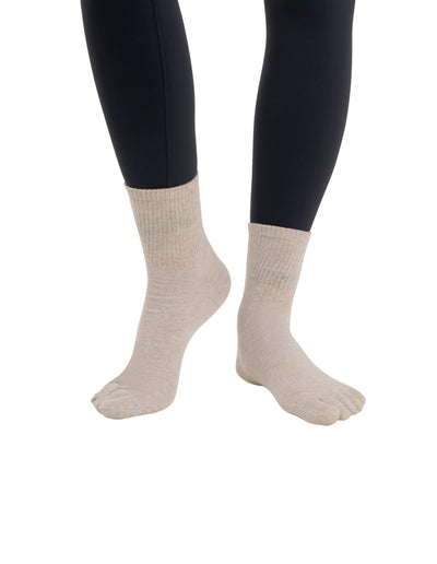 Premium-"6 Pairs"-Women's Five-toe Crew Socks