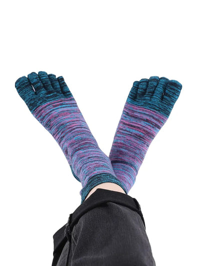 Men's Cotton Athletic Five Finger socks, blue