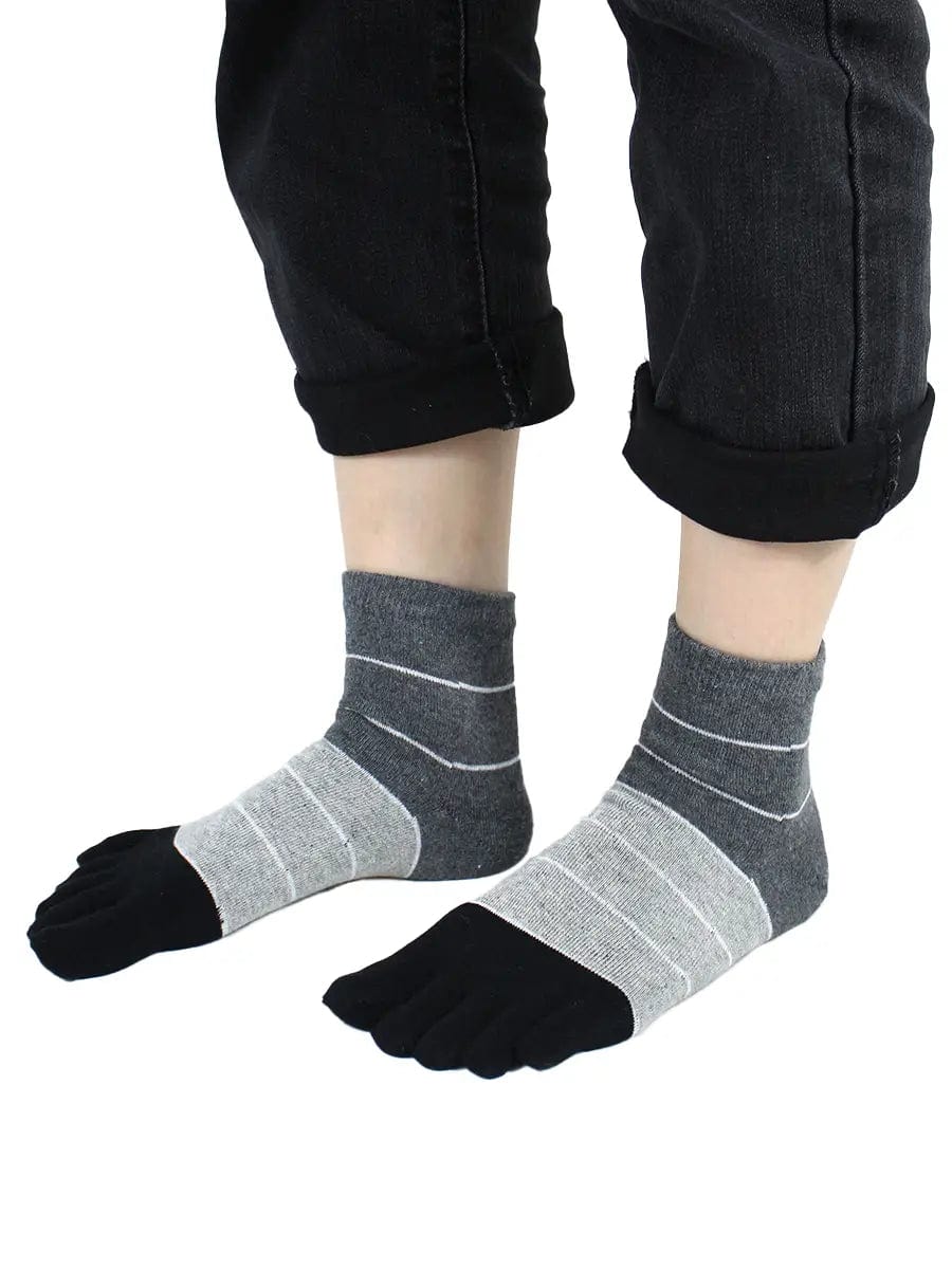 Premium-"5 Pair"-Women's Plus Size Five-toe Ankle Socks  All season