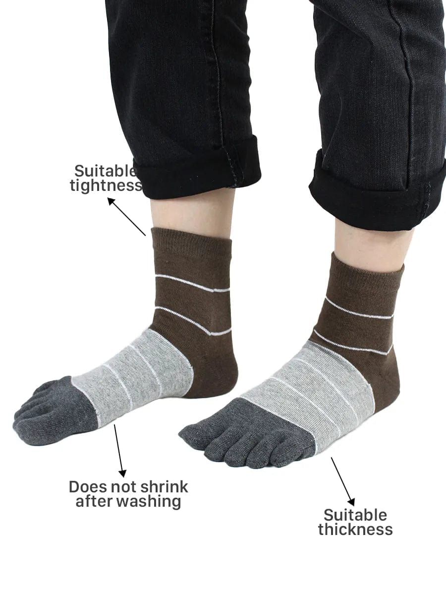 Premium-"5 Pair"-Women's Plus Size Five-toe Ankle Socks  All season