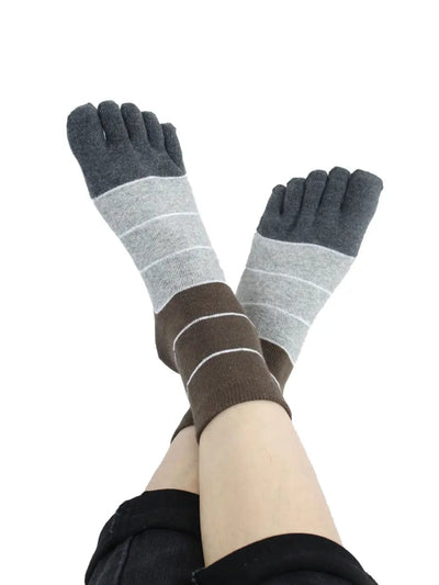 Premium-"5 Pair"-Women's Plus Size Five-toe Ankle Socks  All season