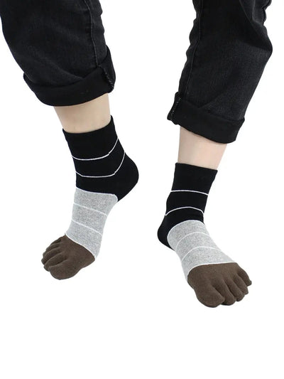 Premium-"5 Pair"-Women's Plus Size Five-toe Ankle Socks  All season