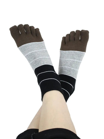 Premium-"5 Pair"-Women's Plus Size Five-toe Ankle Socks  All season