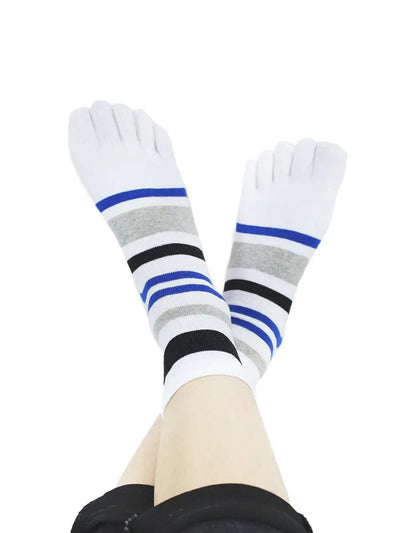 Premium-"5 Pair"-Women's Plus Size Five-toe Crew Socks All Seasons