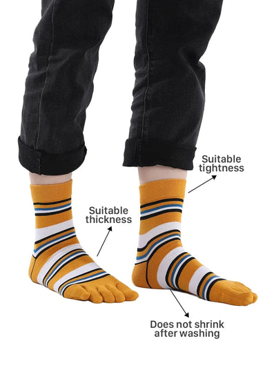 Premium-"5 Pairs"-Women's Plus Zize five-toe Crew Socks  All season