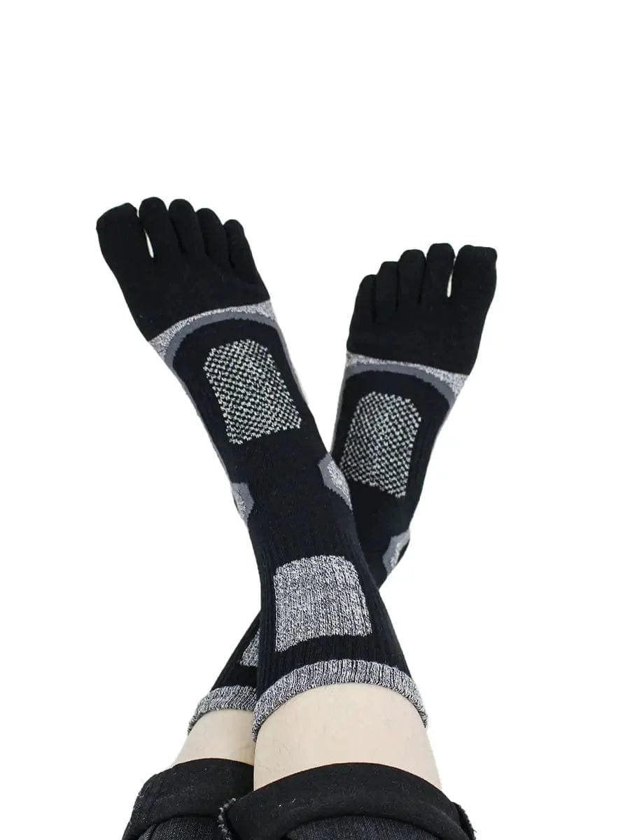Premium-"6 Pairs"-Men's Five Toe Socks Organic Cotton Mix Colors