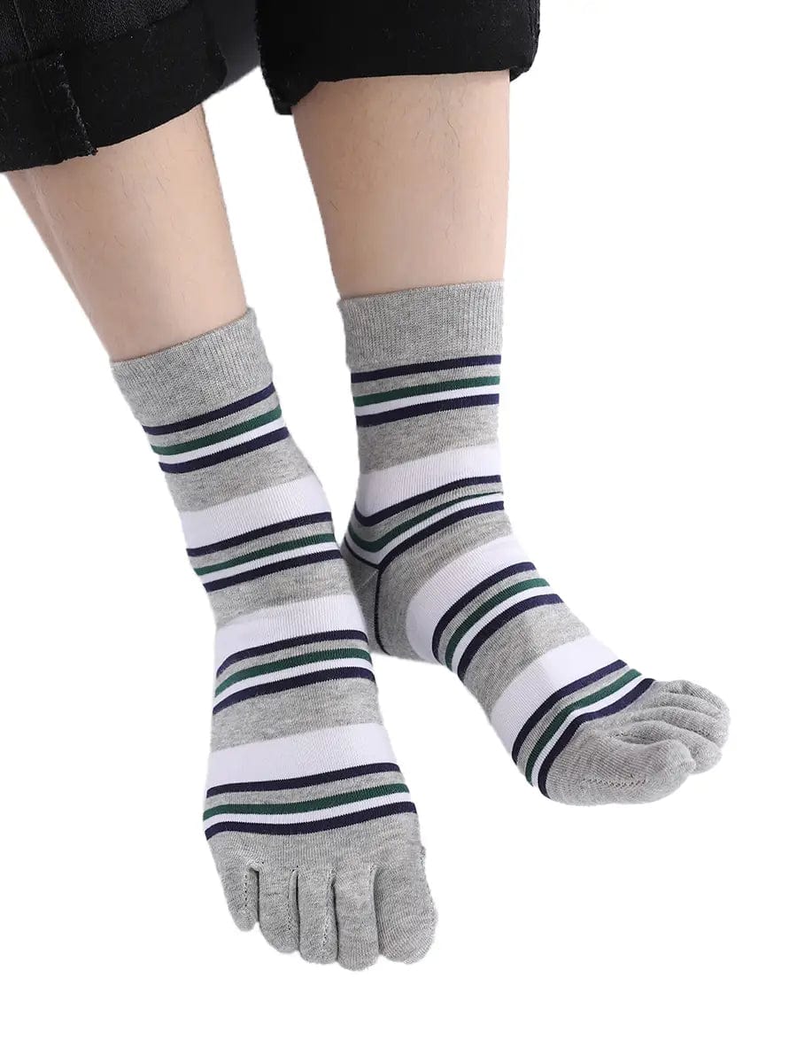 Premium-"5 Pairs"-Women's Plus Zize five-toe Crew Socks  All season
