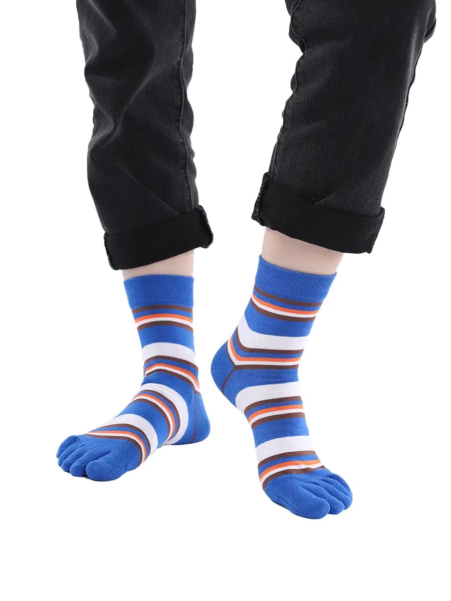 Premium-"5 Pairs"-Women's Plus Zize five-toe Crew Socks  All season