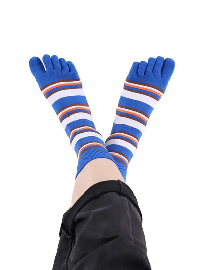Premium-"5 Pairs"-Women's Plus Zize five-toe Crew Socks  All season