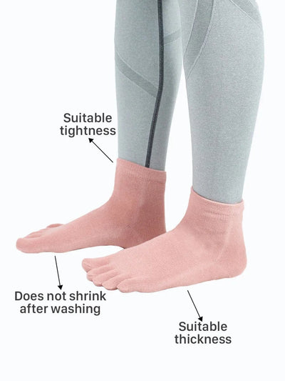 Premium-"6 Pairs"-Women's Five-toe Ankle Socks
