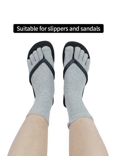 Premium-"6 Pairs"-Women's Five-toe Ankle Socks