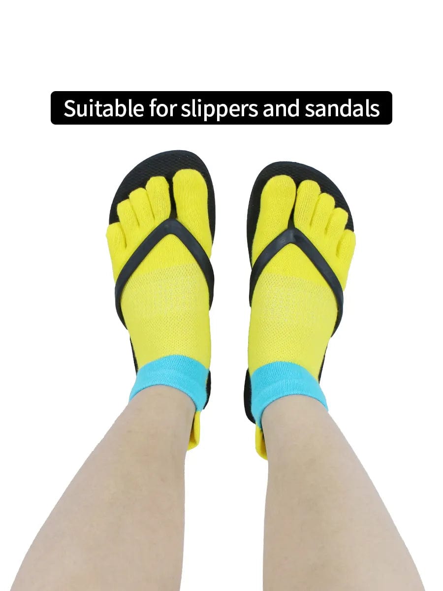 Jacquard Vintage women's Five finger Socks, green