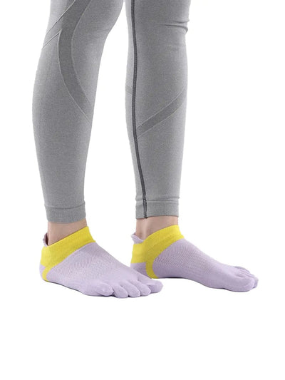 Cotton Low Cut Five Finger Socks for Women, purple