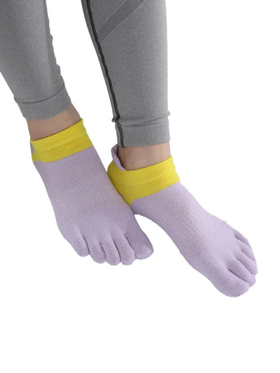 Cotton Low Cut Five Finger Socks for Women, purple