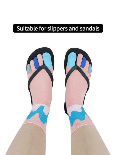 Cotton Low Cut Five Finger Socks for Women, grey