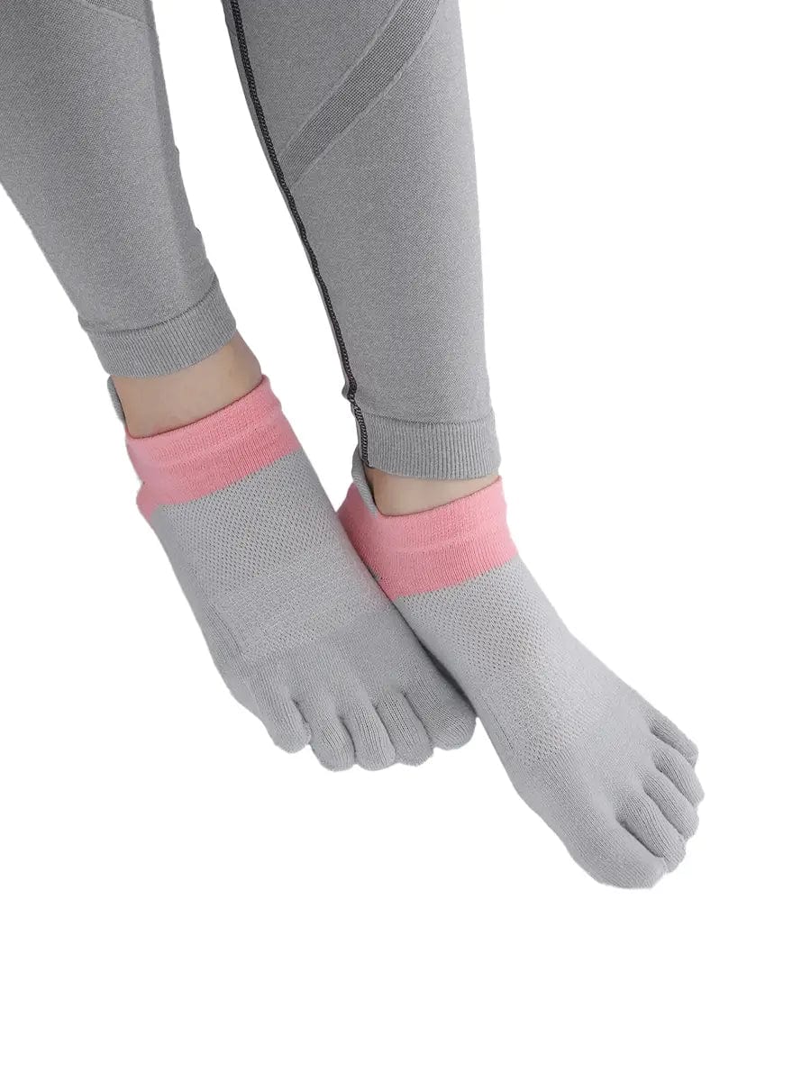 Cotton Low Cut Five Finger Socks for Women, grey