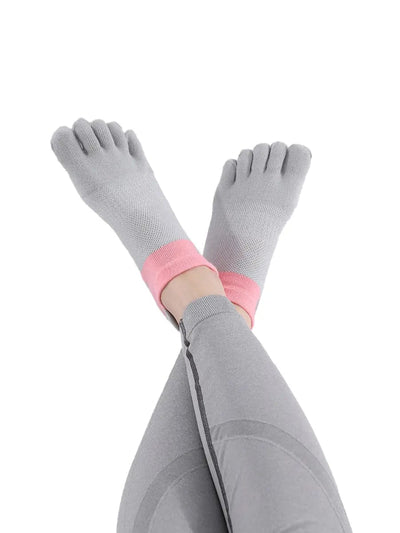 Cotton Low Cut Five Finger Socks for Women, grey