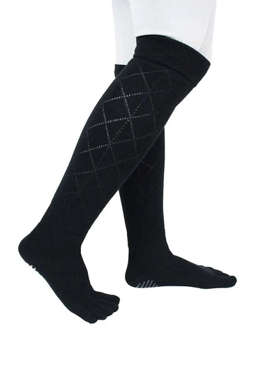 Cotton Low Cut Five Finger Socks for Women, black