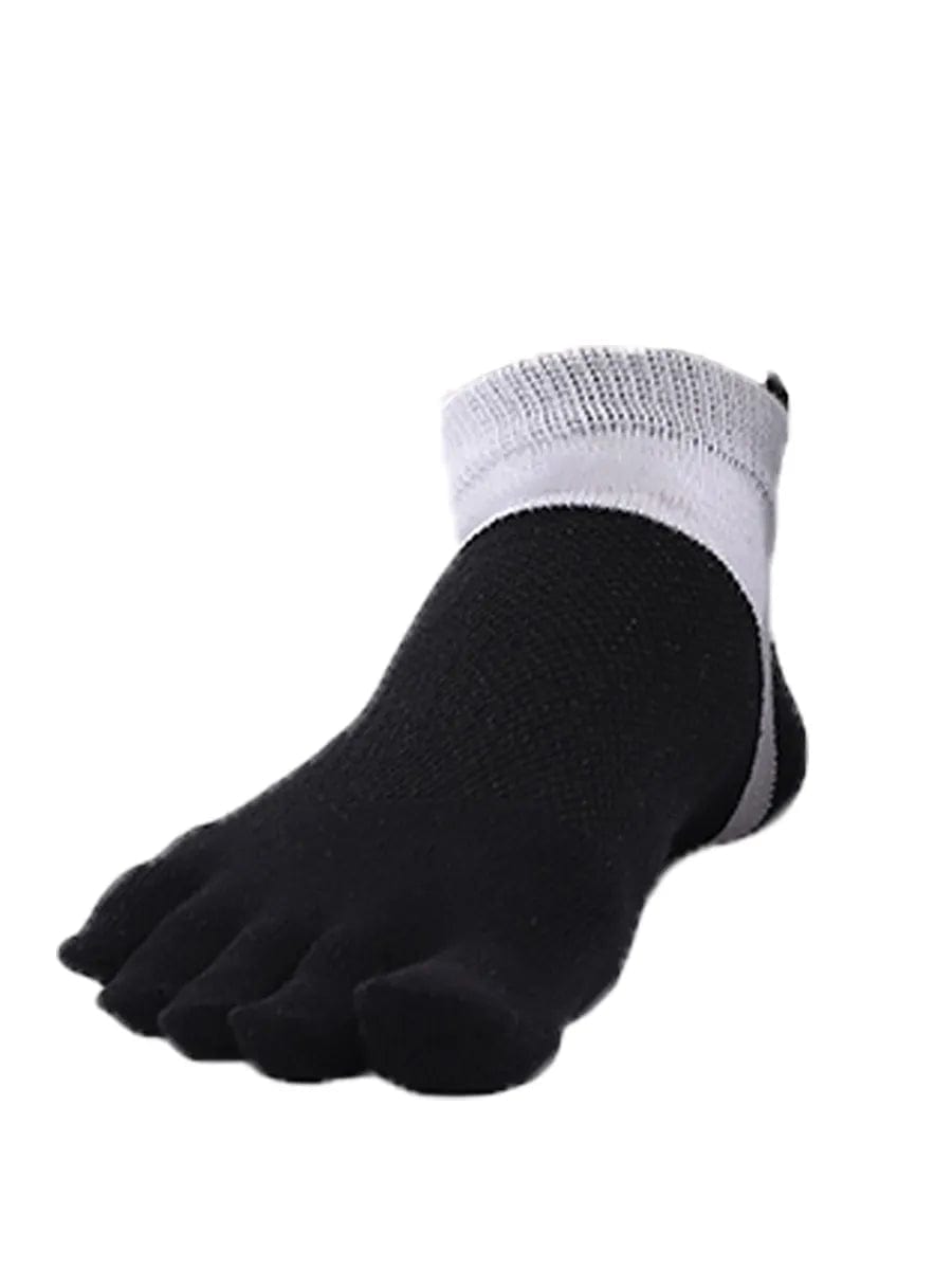 Cotton Low Cut Five Finger Socks for Women, black