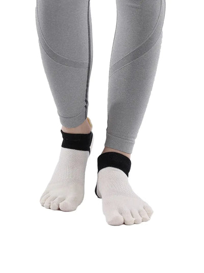 Cotton Low Cut Five Finger Socks for Women, beige