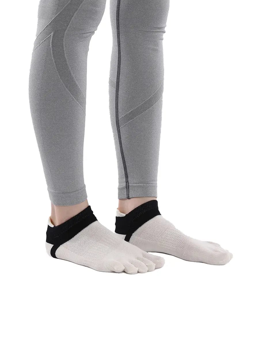Cotton Low Cut Five Finger Socks for Women, beige