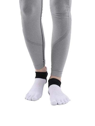 Cotton Low Cut Five Finger Socks for Women, white