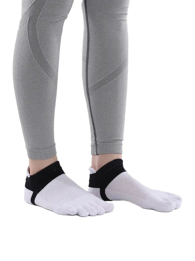 Cotton Low Cut Five Finger Socks for Women, white