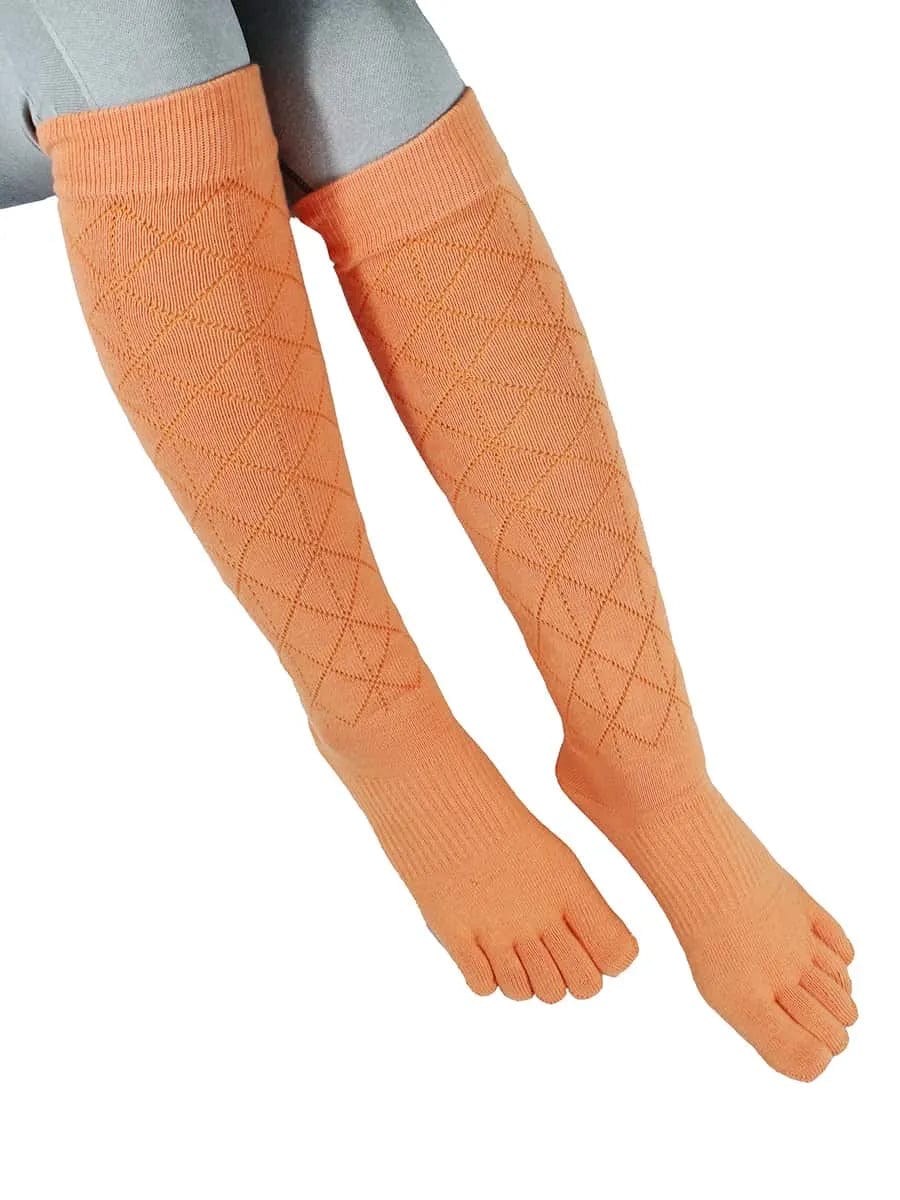 Cotton Low Cut Five Finger Socks for Women, white