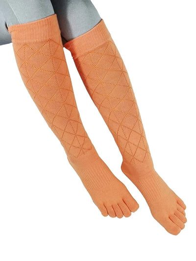 Cotton Low Cut Five Finger Socks for Women, white