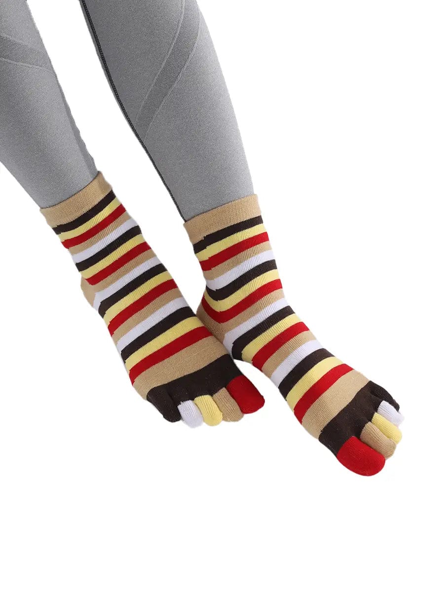 Premium-"6 pairs"-Women's Five -toe Socks Organic Cotton