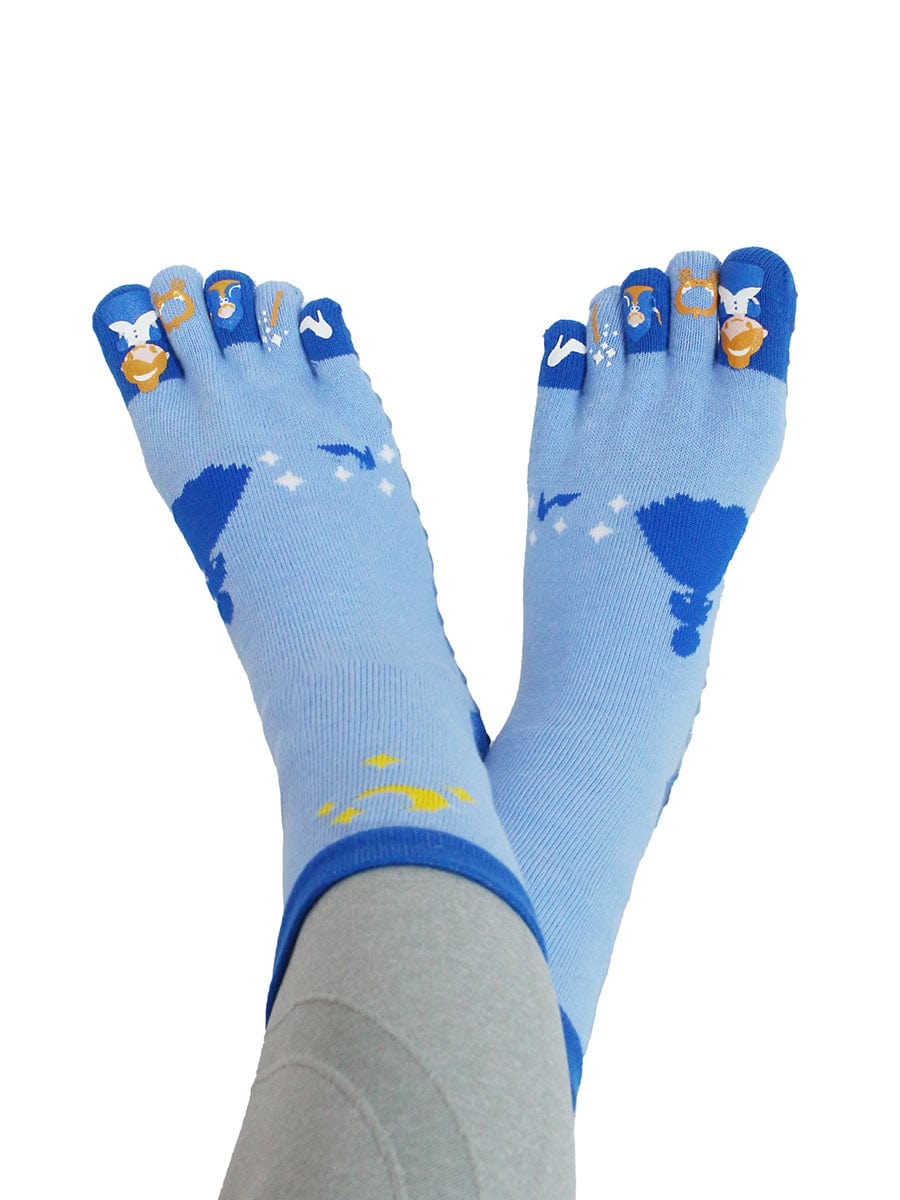 4 pack-Women's Anti Slip Non Skid Toe Socks with Grippers, short