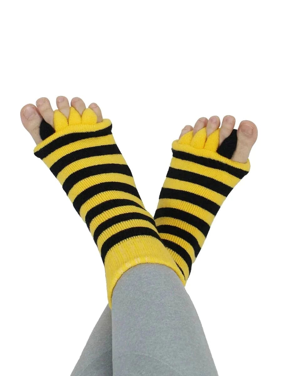 5 Pack- Unisex Foot Alignment Toe Separators Socks(Women US size: 6-11; Men US size: 7-11.5)