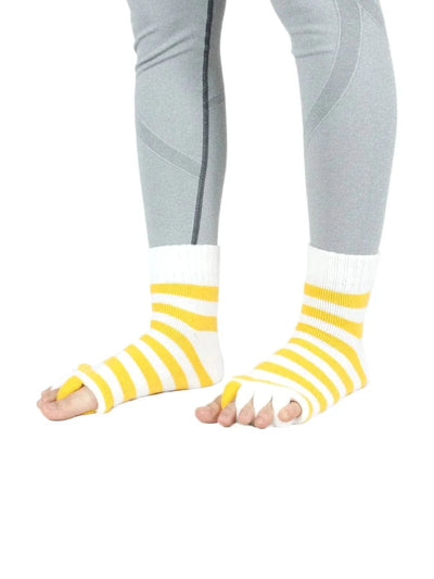 5 Pack- Unisex Foot Alignment Toe Separators Socks(Women US size: 6-11; Men US size: 7-11.5)